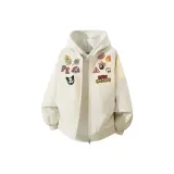 Ecru (1099 Thermal Cotton Down Jacket, Free White Photinia Gray Sweatshirt)  
Экрю (1099 Тёплый хлопковый пуховик, Бесплатно белый Фотиния серый свитшот)