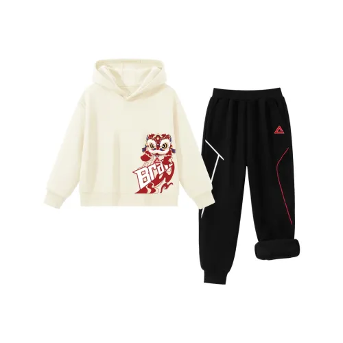 PEAK Абрикос PK Лев Левая сторона Нижние Черный PK Красный логотип Белое основание K Kids Повседневная спортивная одежда