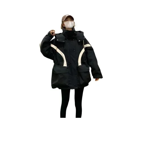 Langqing Черный Женский пуховик