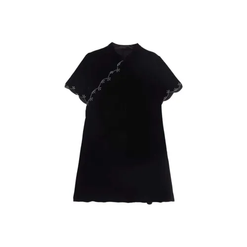 GZQJ Короткое платье с короткими рукавами для женщин