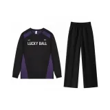 Чёрный топ + чёрные штаны