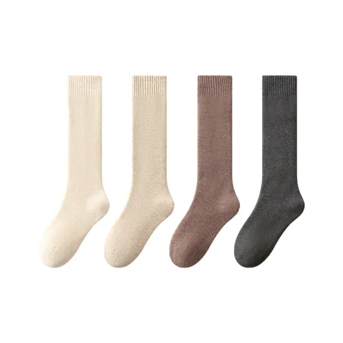 MIIOW Колено Высокие Носки Женские упаковка из 4 штук