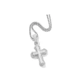 Мини крест, ожерелье (серебряное)