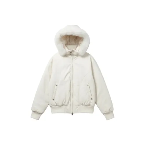 XIAOLIZI Экрю Унисекс Пуховики