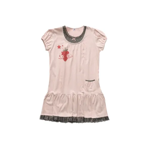 NOFFICIALNOFFICE Ягода Ангел Отделение Платье Топ Короткий Рукав Платье Женское