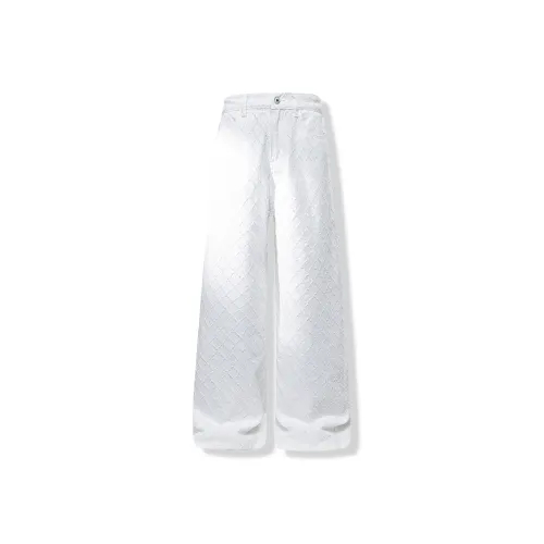 Lightning X Storm Pearl White Unisex Jeans