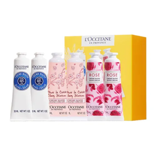 LOCCITANE Крем для рук с орехом ши вишневым цветком розой питательный увлажняющий набор из 6 штук