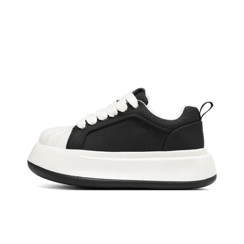 BAOZAOGONGYANG Платформа Белые Кроссовки Увеличение Высоты Устойчивые к Износу Противоскользящие Низкие