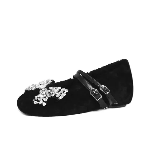 CAMEIDO Mary Jane Shoes 4CM Женские Черные