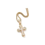 Мини крест, ожерелье (золото)