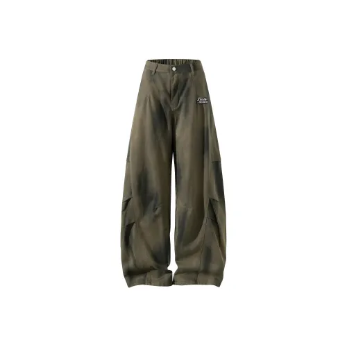 Double Dealer Армия Зеленый Унисекс Джинсы