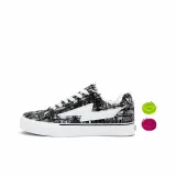 Стиль Chanel Черный Белый Шнурки с Розовыми Зелеными Шнурками