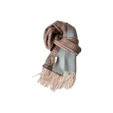 Градиентный узор "гусиная лапка" - зеленый, кофейный