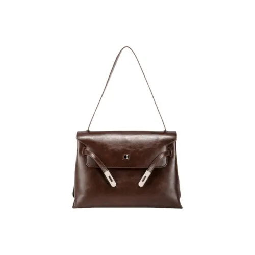 BEGOOER Микрофибра Синтетическая Кожа Плечевая Сумка Стандартная Женская Кофейная Черная