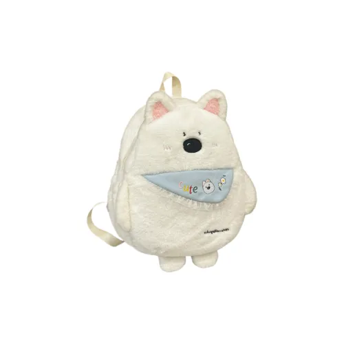 TOUTSEUL YOLO Плюшевый Рюкзак Стандартный Женский Белый Хаки