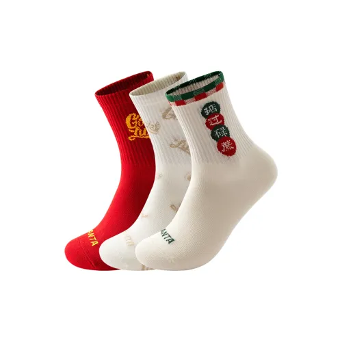 Anta Колено High Носки Унисекс Красный Белый