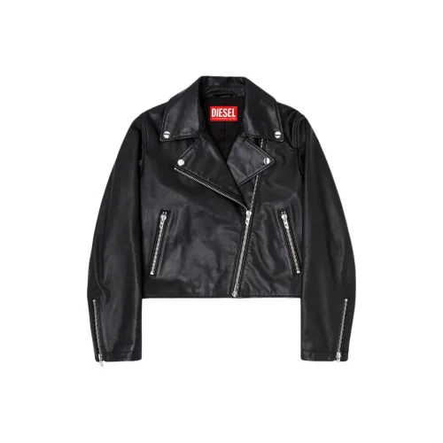 DIESEL Черные Женские Кожаные Куртки