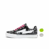 Темное облако, черный (розовые шнурки) (включает 1 упаковку белых и 1 упаковку зеленых шнурков)