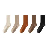 Бежевый + Хаки + Карамель + Темно-Кофейный + Черный [5 пар]