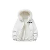 Белый, с флисовой подкладкой, стиль логотипа