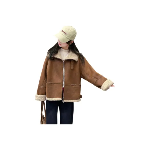 YALU Кофе школьный возраст натуральный и искусственный мех