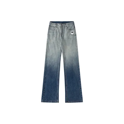 NEAR HERE Осенний Wave Синий Unisex Jeans