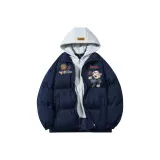 Темно-синий, синий с серым капюшоном