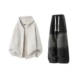 Абрикос + Черный Джинсы с флисовой подкладкой