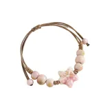 Керамика Браслет-шнурок-Розовая Звезда