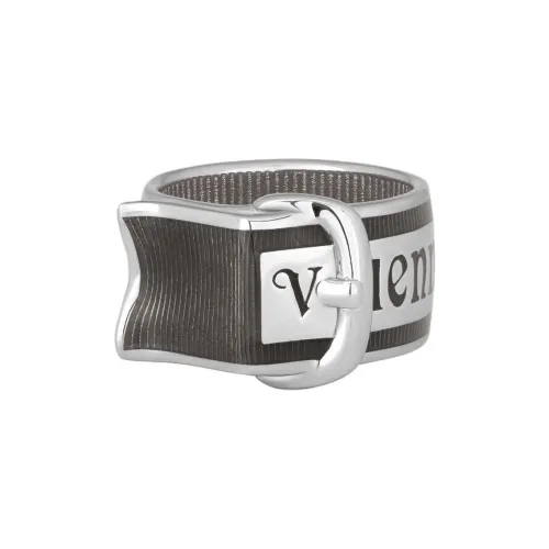 Vivienne Westwood Эмаль Переработанный Белый Серебряный Кольца Унисекс Белый Черный