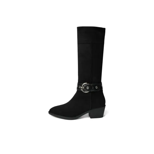 Zubumei Колено Высокие сапоги 5CM Женские