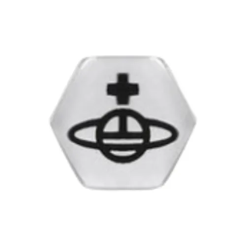 Вивьен Вествуд Серьги с мужскими серебряными брассовыми штифтами