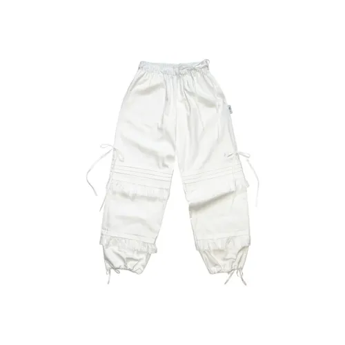 NOFFICIALNOFFICE Кружево Tuck String Брюки Повседневные Брюки Женские