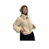 Белая хлопковый пуховик