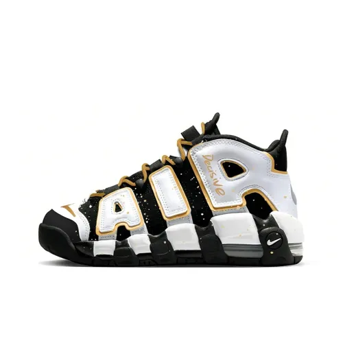 Nike Air More Uptempo Золотистая Glutinous Trail Подруга Амортизация MID Топ Винтажные баскетбольные кроссовки Женские