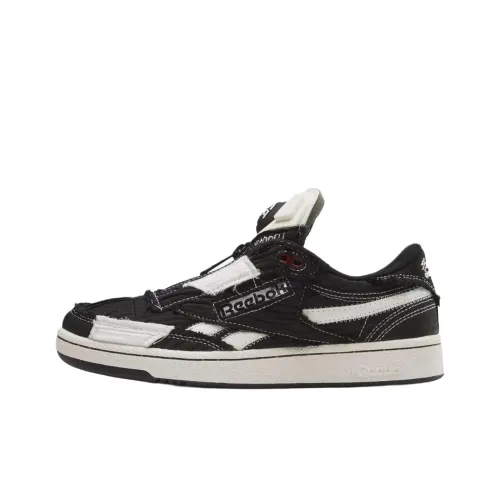 Reebok x MARKET Club C Series 85 Насос Теплоизоляционный Низкий Топ Скейтборд Кроссовки Унисекс Черные