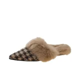 Коричневый узор "гусиная лапка"