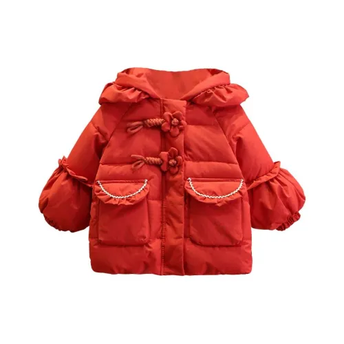 RINDU Хлопковый пуховик Зимний Красный Детский для детей 3-7 лет