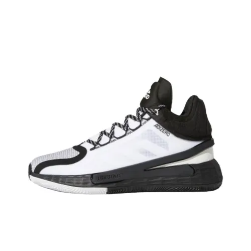 Adidas D rose 11 Амортизация Износостойкие Низкие Баскетбольные Кроссовки Мужские Белый Черный