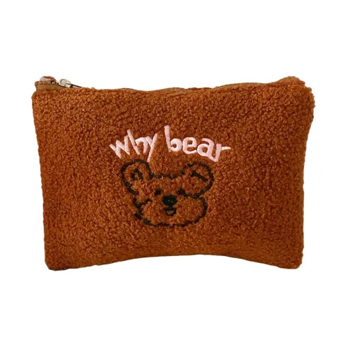 JIDUOMENG Мультяшный Медведь Зимний Плюшевый Переносной Клатч Косметичка