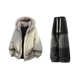 Ecru + Black Jeans Fleece-Lined  
Экрю + Черный Джинсы с Флисовой Подкладкой