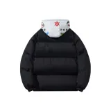 Чёрный с серым капюшоном