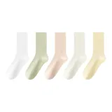 Белый + Светло-зеленый + Лотосовый цвет + Молочно-белый + Заварной [5 пар]