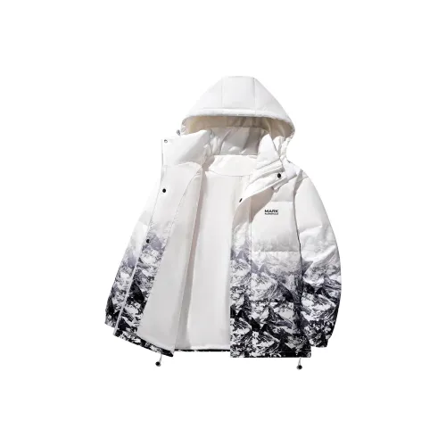 FAIRWHALE Натуральный Белый 90% Утиный Пух С Капюшоном Унисекс Пуховая Куртка