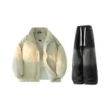 Светлый хаки + черный джинсы с флисовой подкладкой