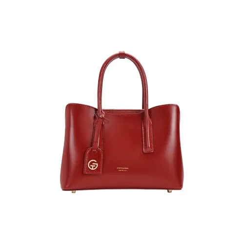 GUTIANXI Сумка из коровьей кожи Спилок Стандартная Женская Бордовая