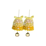 Милый желтый клетчатый украшение для рождественской елки (включены 2 шт. материала)