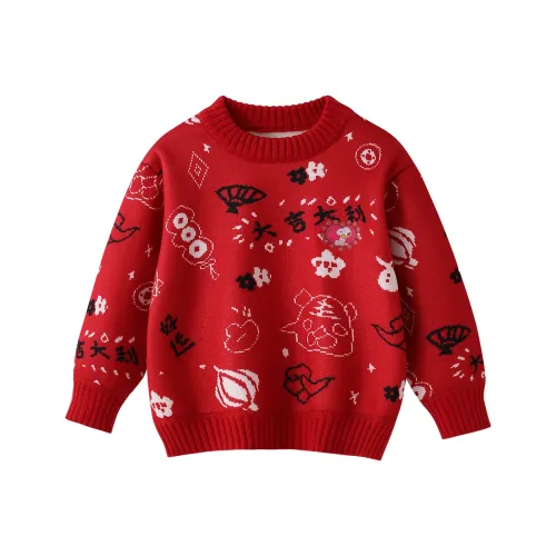 SNOOPY Красный С флисовой подкладкой Предшкольные Свитеры