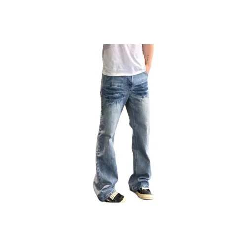 DEMAVIE Винтажные синие унисекс джинсы