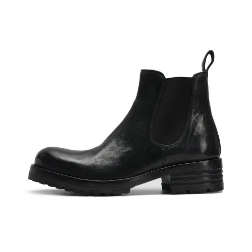 Viplander Бизнес Повседневный Стиль Кожаные Ботинки Короткие Челси Мужские Черные